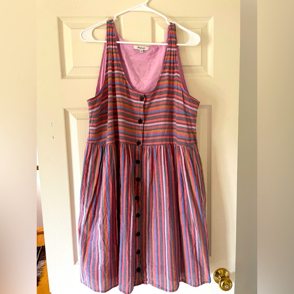 Madewell Sleeveless Striped Dress w pockets (XL)